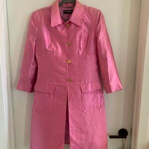 Dolce & Gabbana Pink Silk Trench Coat. Classic. Vintage. Great for Spring!
